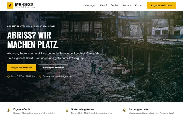 Beispiel-Website Abbruchunternehmen