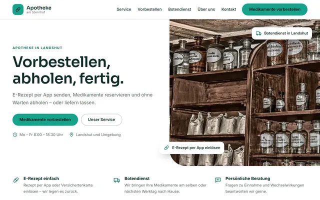 Beispiel-Website Apotheke