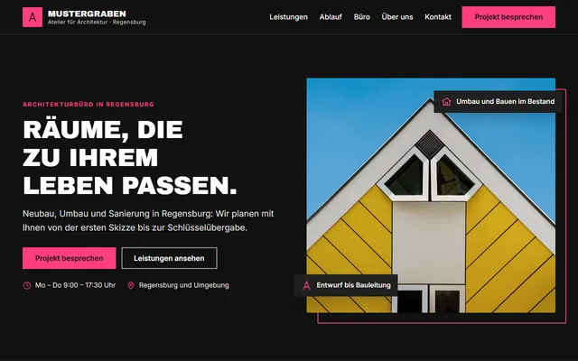 Beispiel-Website Architekturbüro