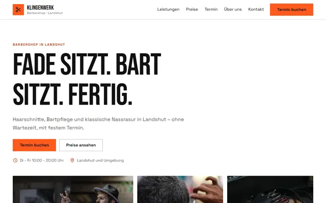 Beispiel-Website Barbershop