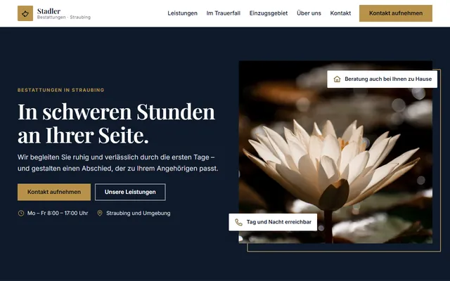 Beispiel-Website Bestattungen