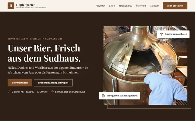 Beispiel-Website Brauerei & Brauereigasthof