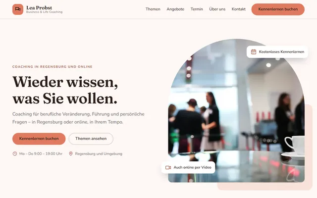 Beispiel-Website Coaching (Business & Life)