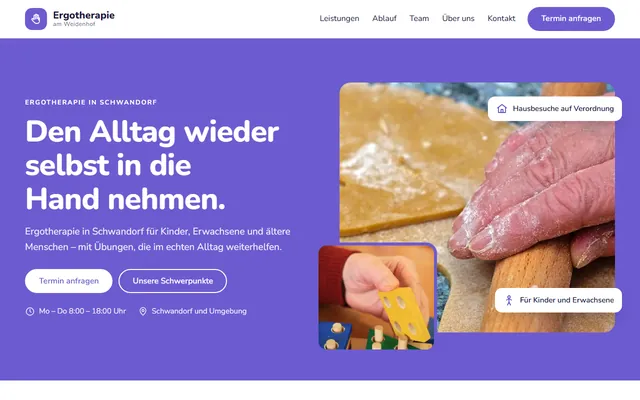 Beispiel-Website Ergotherapie