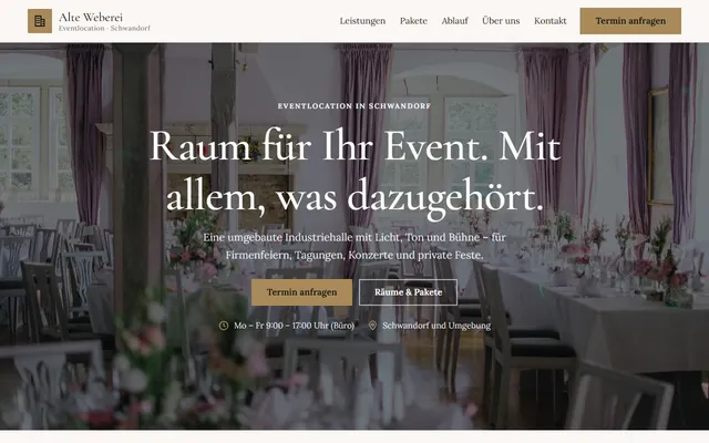 Beispiel-Website Eventlocation