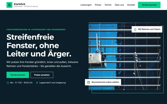 Beispiel-Website Fensterreinigung
