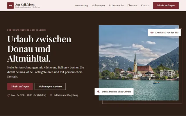 Beispiel-Website Ferienwohnungen