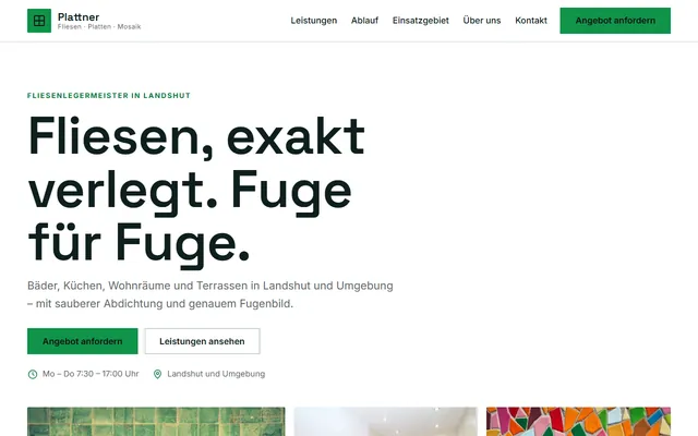 Beispiel-Website Fliesenleger