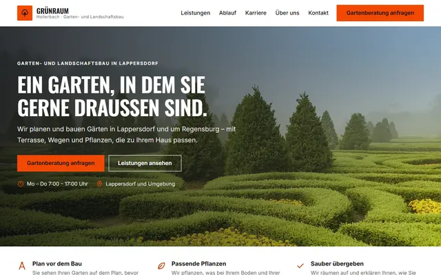 Beispiel-Website Garten- und Landschaftsbau