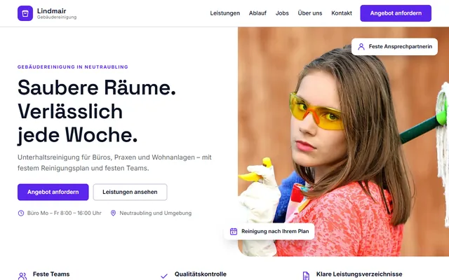 Beispiel-Website Gebäudereinigung