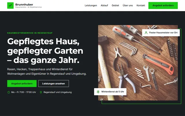 Beispiel-Website Hausmeisterservice
