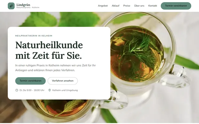 Beispiel-Website Heilpraktiker / Naturheilpraxis