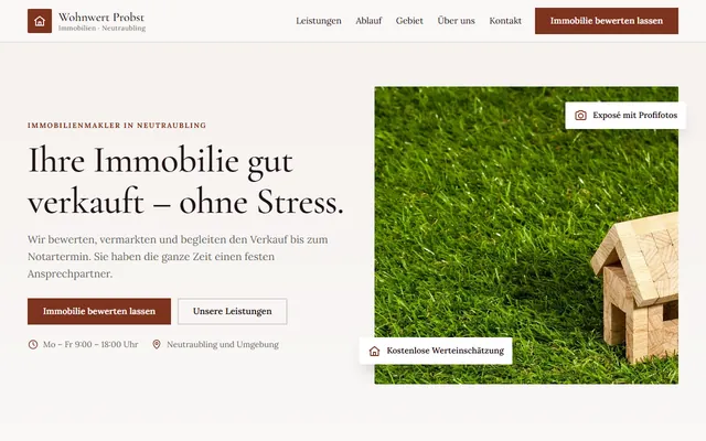 Beispiel-Website Immobilienmakler