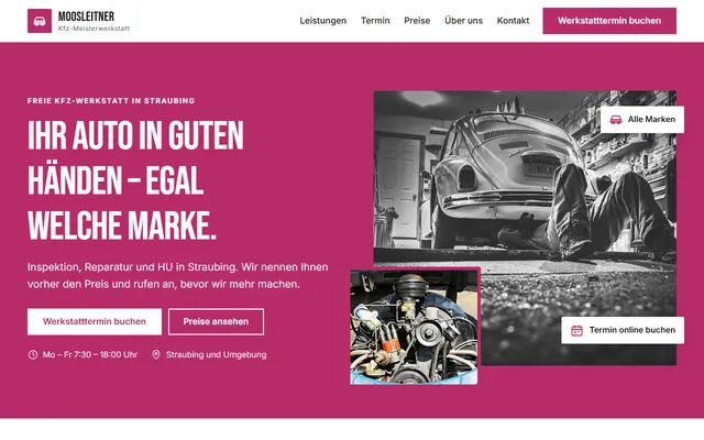 Beispiel-Website Kfz-Werkstatt