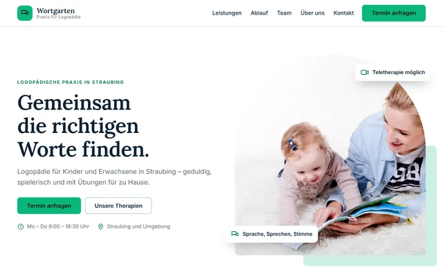 Beispiel-Website Logopädie