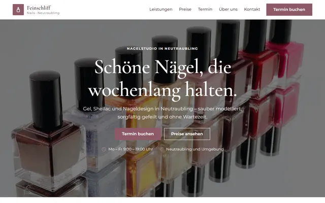 Beispiel-Website Nagelstudio