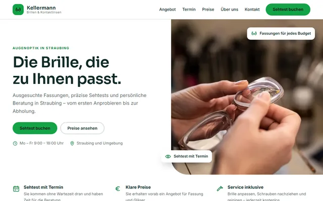 Beispiel-Website Optiker