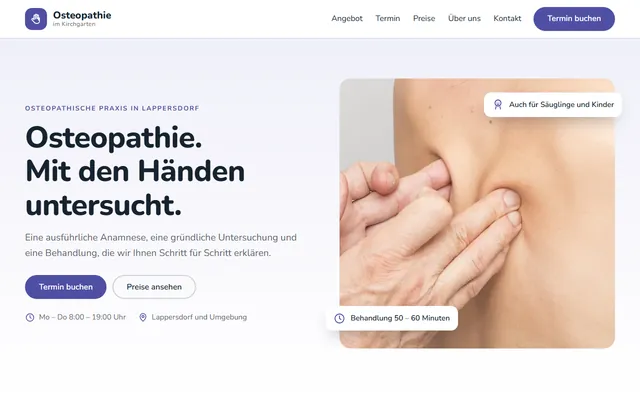 Beispiel-Website Osteopathie