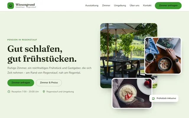Beispiel-Website Pension / Gästehaus