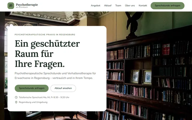 Beispiel-Website Psychotherapeutische Praxis