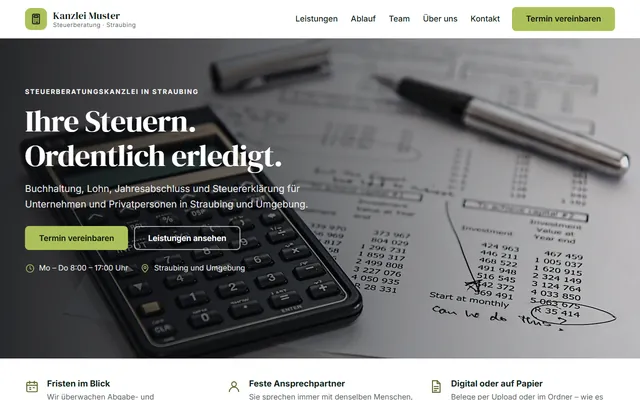 Beispiel-Website Steuerberatung