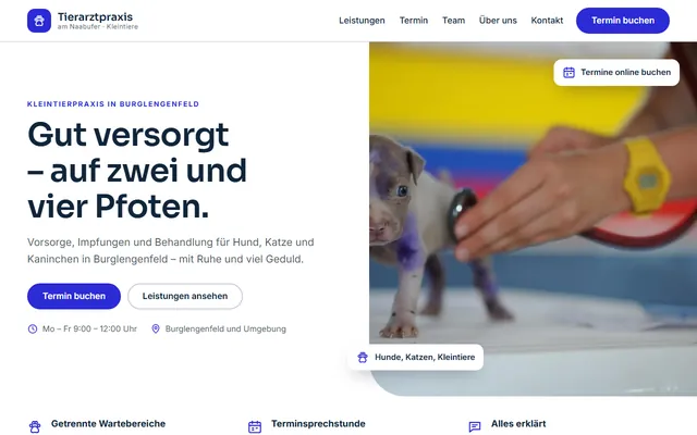Beispiel-Website Tierarztpraxis