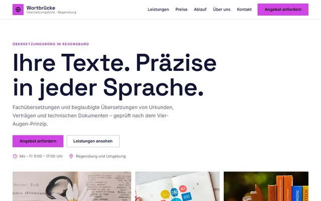 Beispiel-Website Übersetzungsbüro