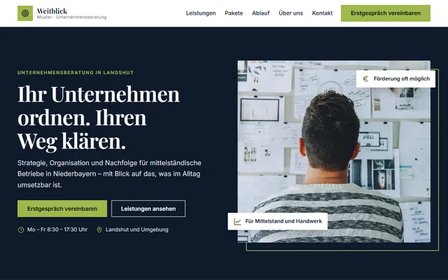 Beispiel-Website Unternehmensberatung