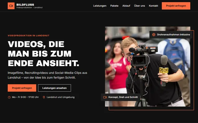 Beispiel-Website Videograf / Videoproduktion