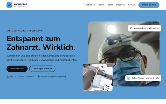 Beispiel-Website Zahnarztpraxis